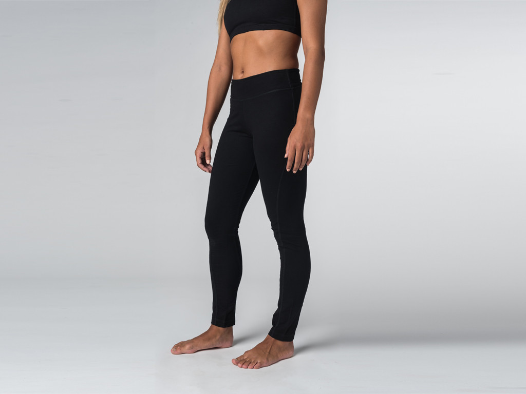 Yoga Legging 95% coton Bio et 5% Lycra Noir - Fin de Serie