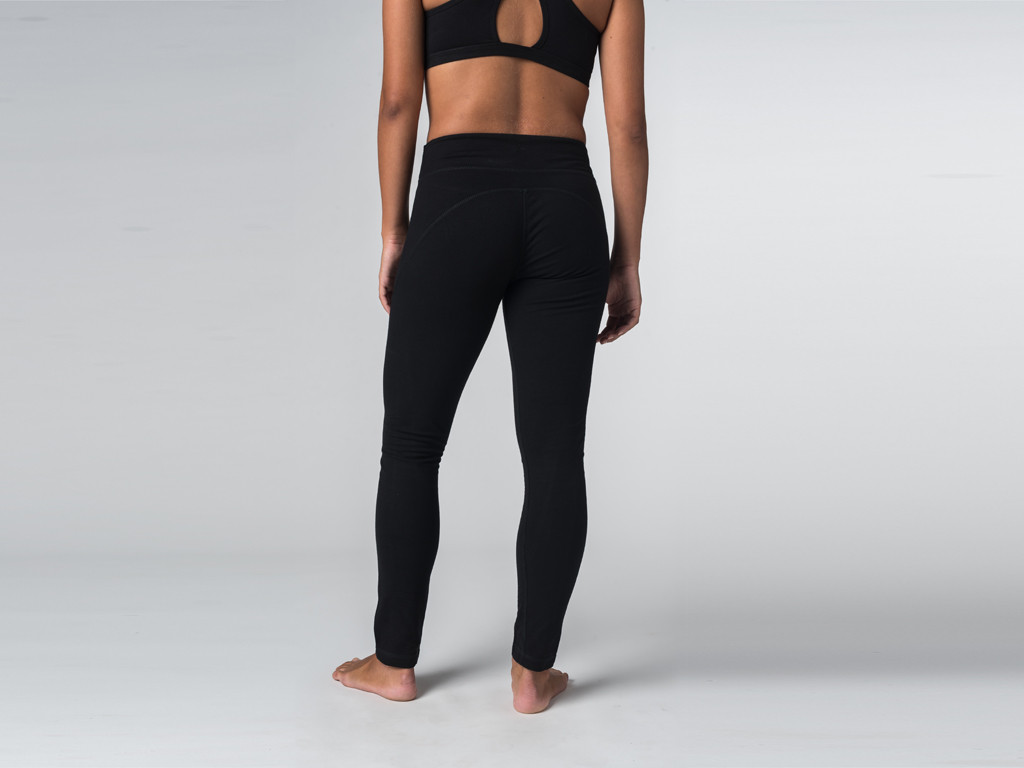 Yoga Legging 95% coton Bio et 5% Lycra Noir - Fin de Serie