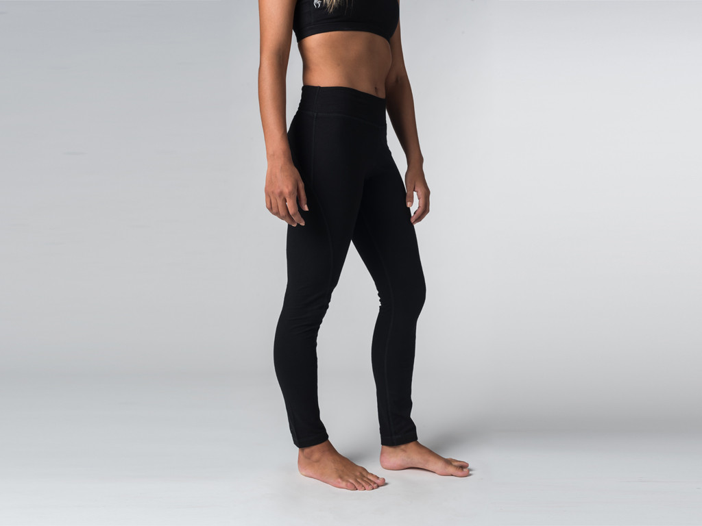 Yoga Legging 95% coton Bio et 5% Lycra Noir - Fin de Serie