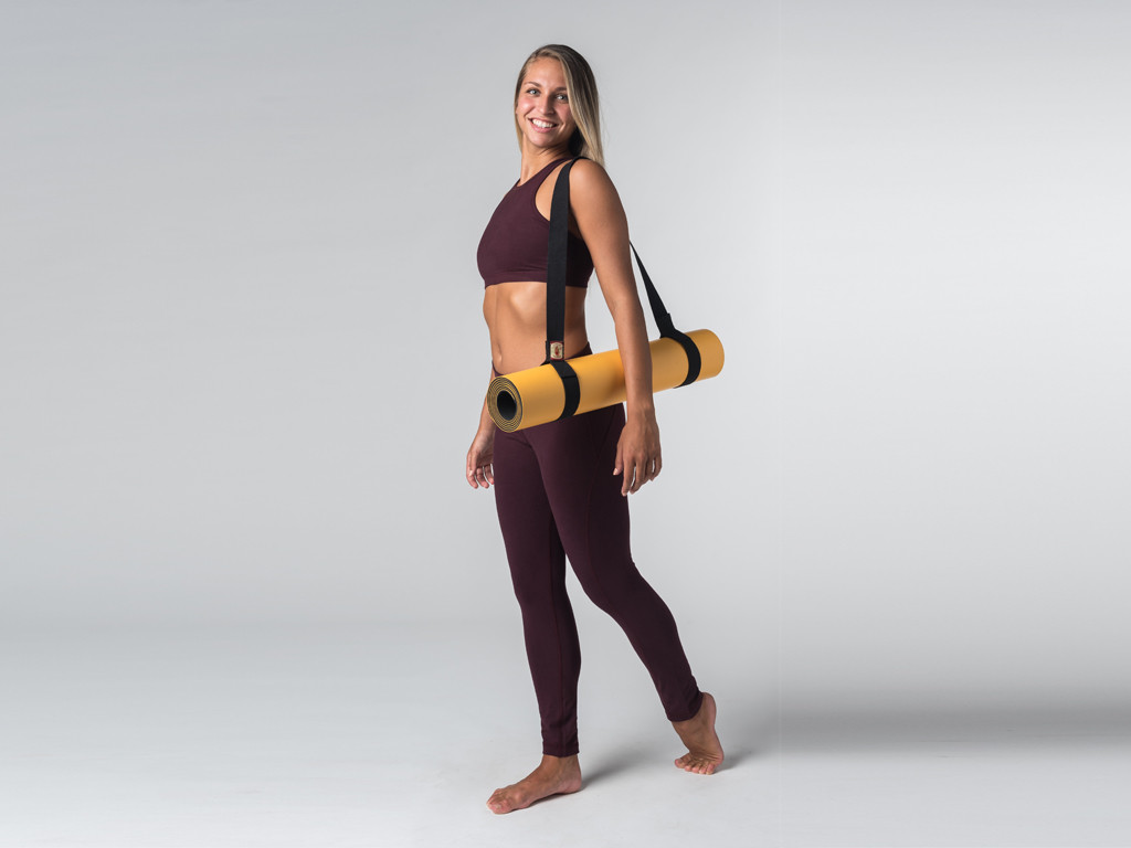 Yoga Legging 95% coton Bio et 5% Lycra Prune - Fin de Serie