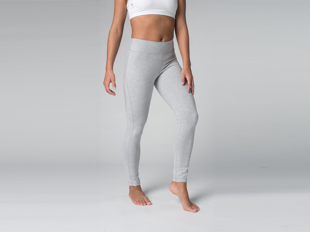 Yoga Legging 95% coton Bio et 5% Lycra Gris - Fin de Serie