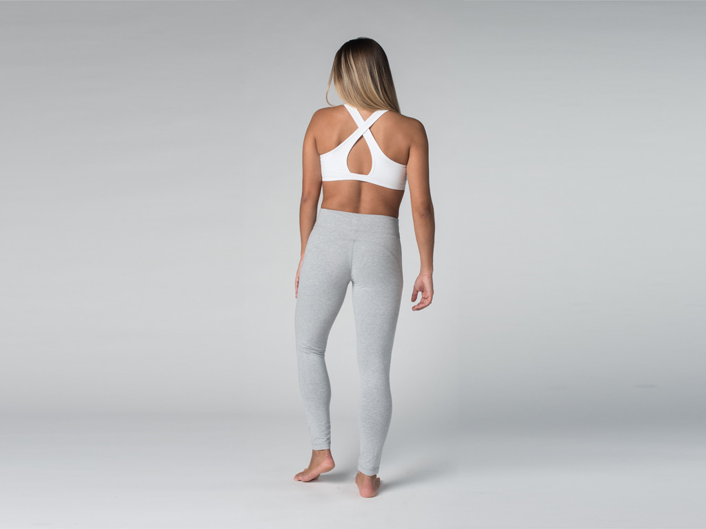 Yoga Legging 95% coton Bio et 5% Lycra Gris - Fin de Serie