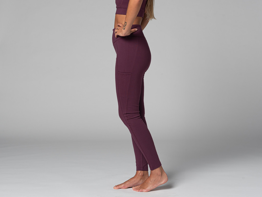 Yoga Legging Pocket - Orgánico Ciruela