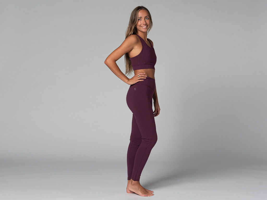 Yoga-Legging-Tasche – Bio Pflaume