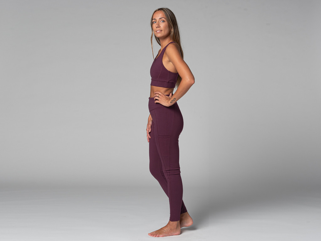 Yoga Legging Pocket - Orgánico Ciruela