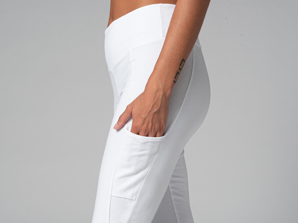 Yoga Legging Pocket - Bio Blanc