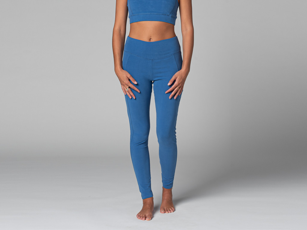 Yoga Legging Pocket - Bio Bleu Chaud