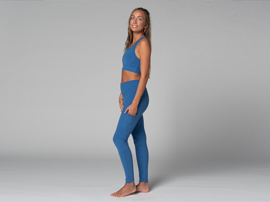 Yoga Legging Pocket - Bio Bleu
