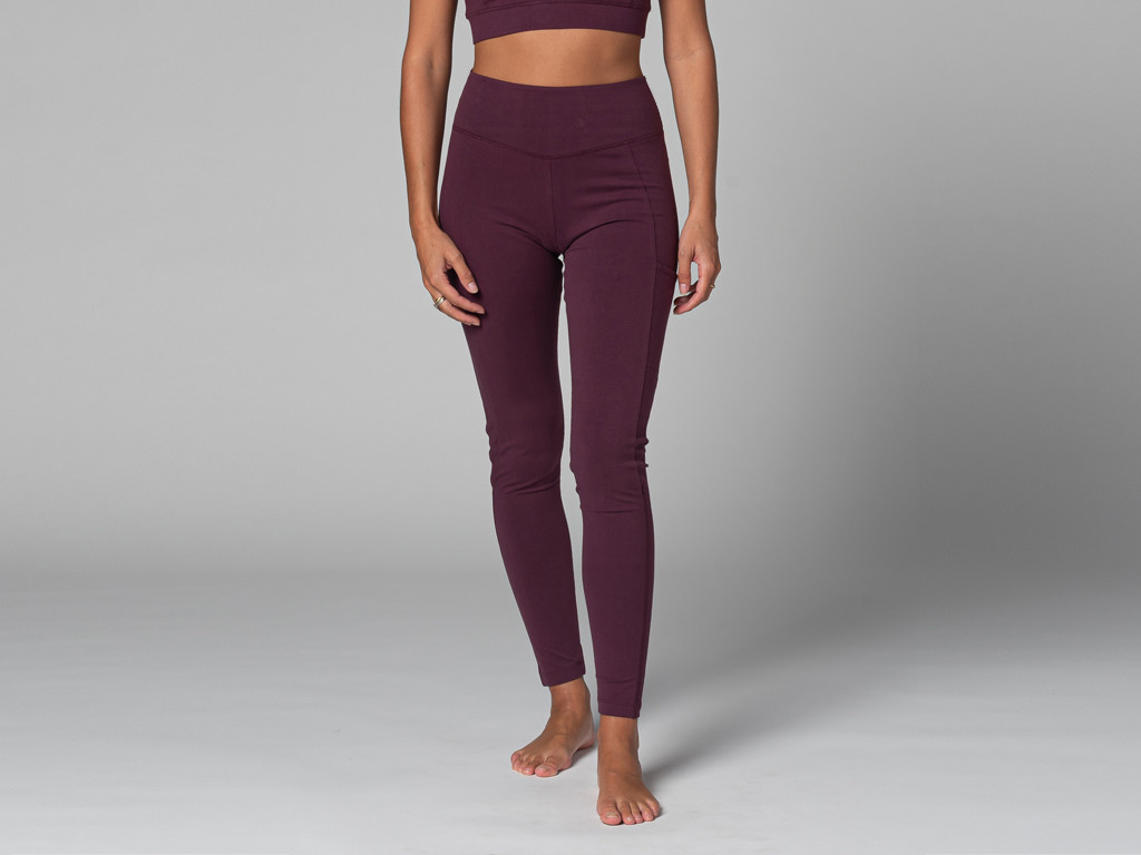 Yoga Legging Pocket - Orgánico Ciruela