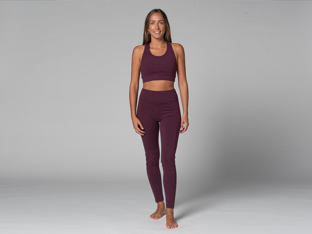 Yoga Legging Pocket - Orgánico Ciruela