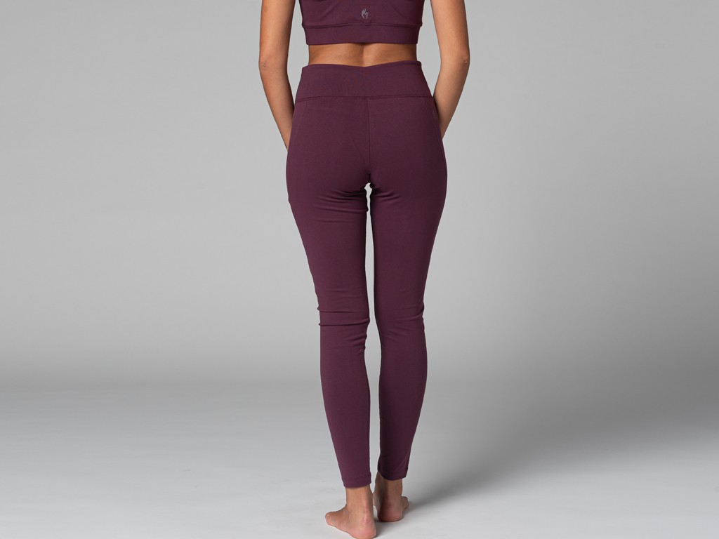 Yoga Legging Pocket - Bio Prune XS - Presque Parfaits