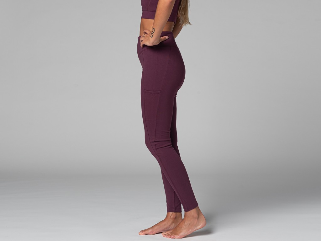 Yoga Legging Pocket - Bio Prune XS - Presque Parfaits