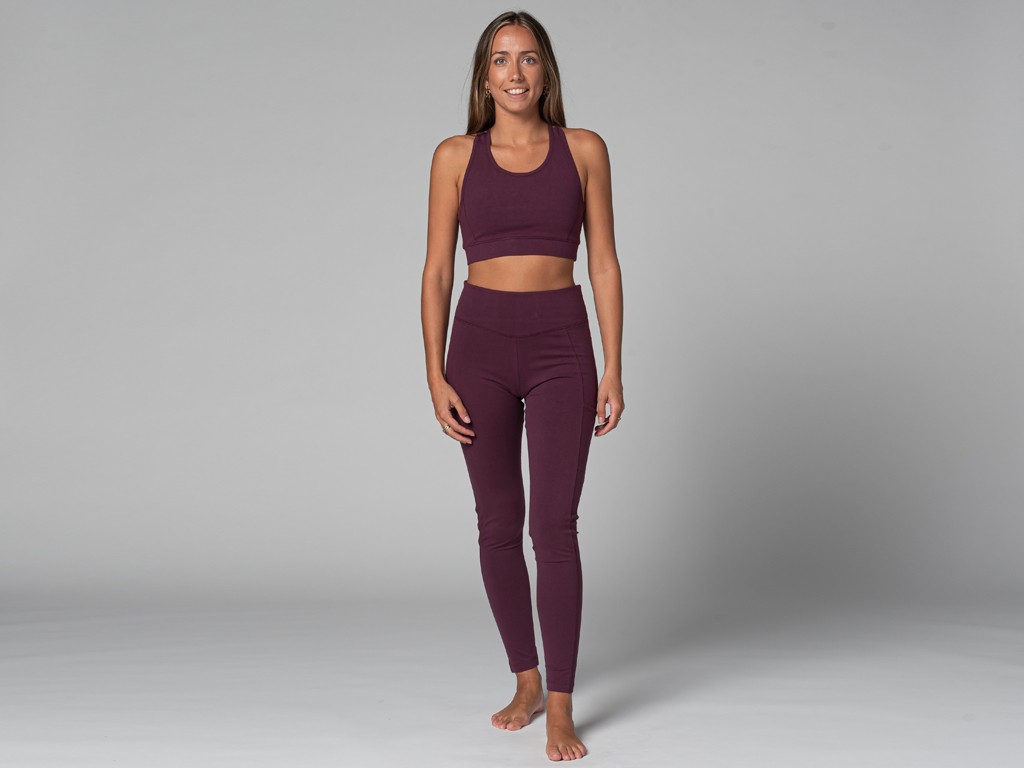 Yoga Legging Pocket - Bio Prune XS - Presque Parfaits