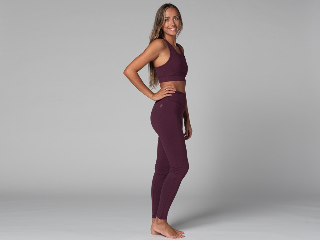 Yoga Legging Pocket - Bio Prune XS - Presque Parfaits