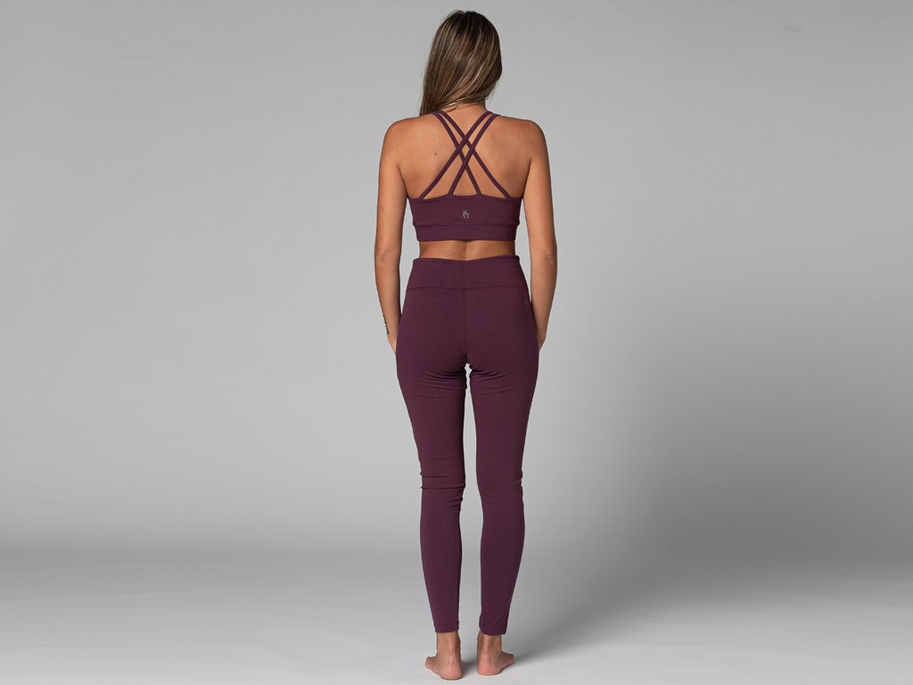 Yoga Legging Pocket - Bio Prune XS - Presque Parfaits