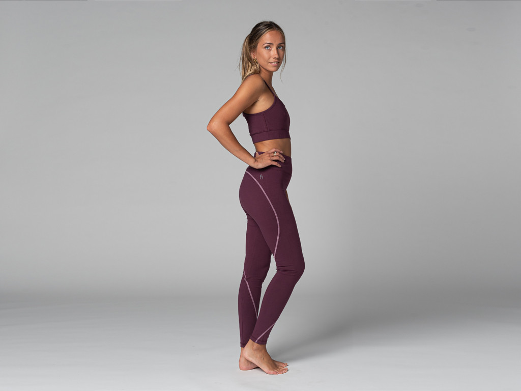 Legging Yoga Esportiva - Orgânica Ameixa