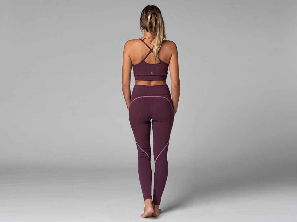 Legging Yoga Esportiva - Orgânica Ameixa