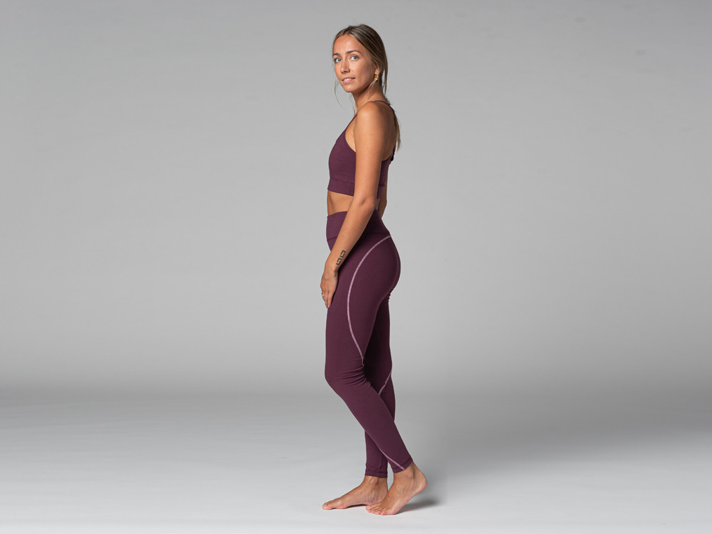 Legging Yoga Esportiva - Orgânica Ameixa