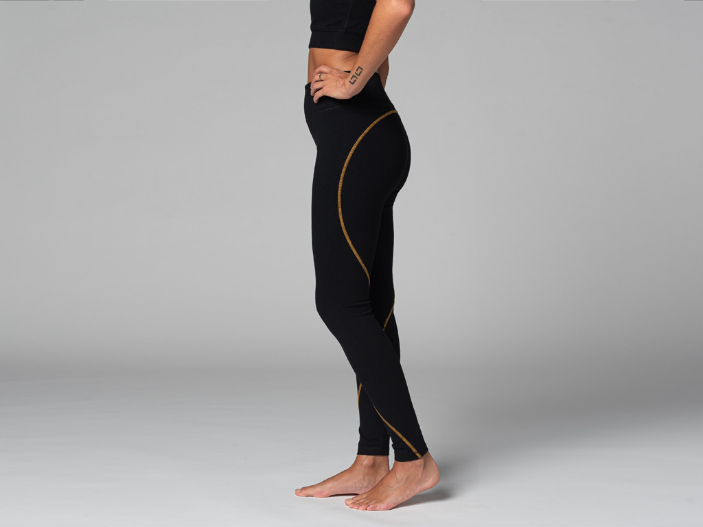 Yoga-Leggings Sport – Bio Schwarz