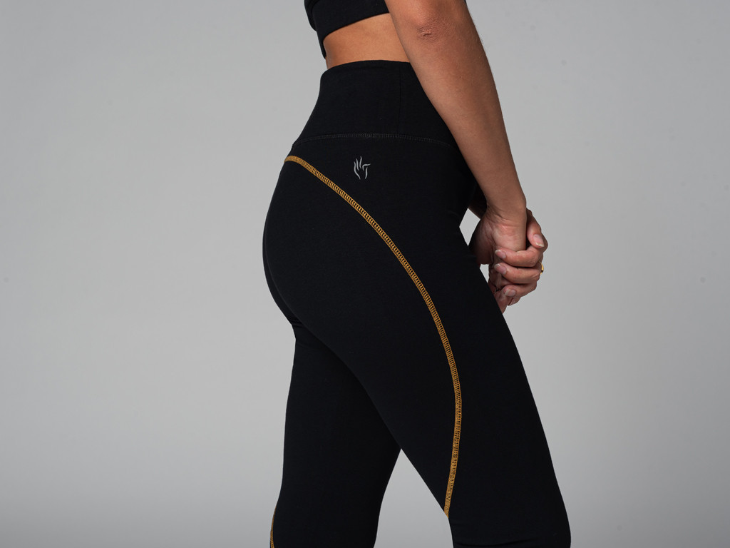 Yoga-Leggings Sport – Bio Schwarz