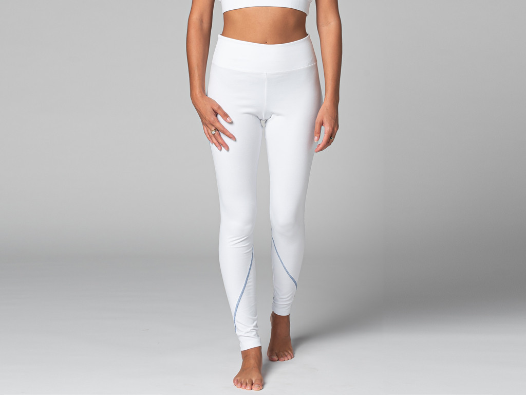 Yoga Legging Sport - Bio Blanc - Vêtements de yoga Femme - Coton Bio
