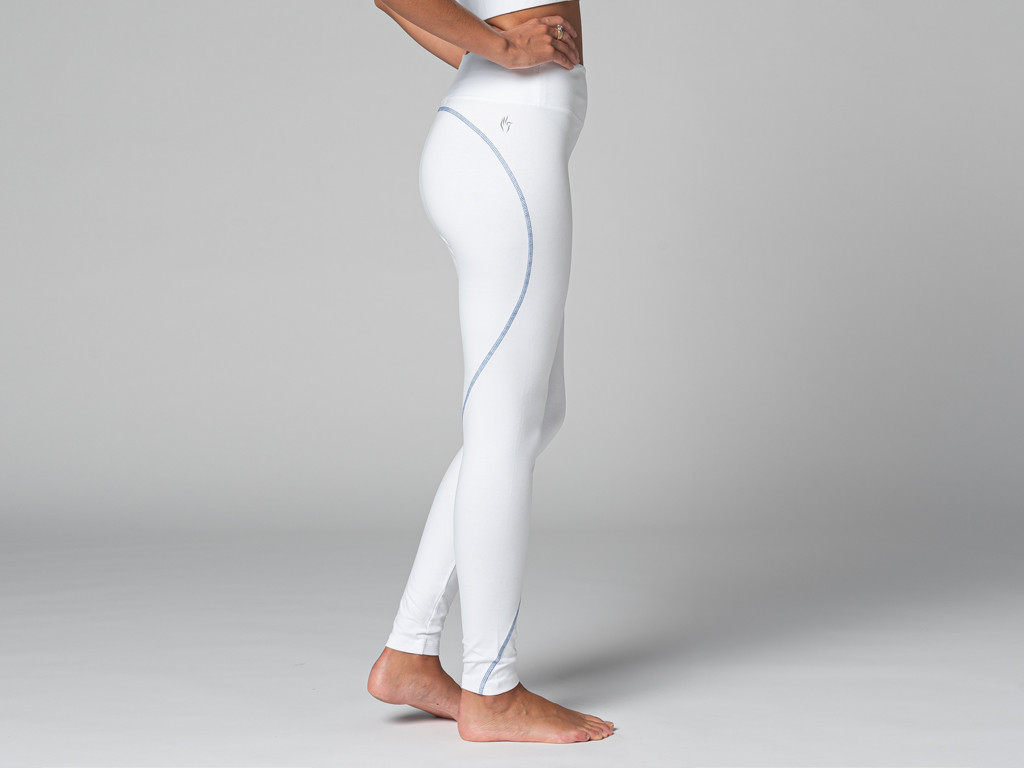 Yoga-Leggings Sport – Bio Weiß