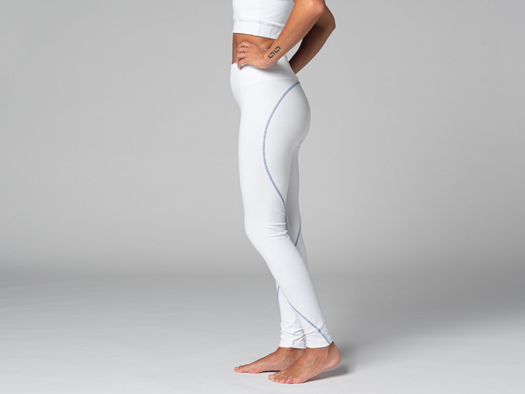 Yoga-Leggings Sport – Bio Weiß
