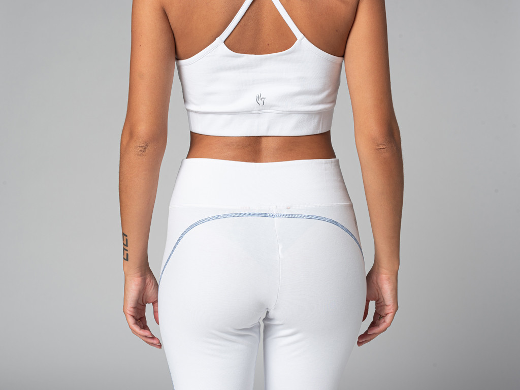 Legging Yoga Esportiva - Orgânica Branco