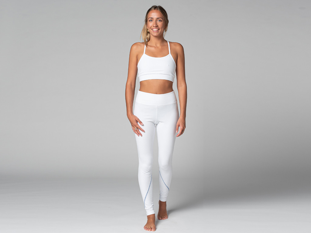 Legging Yoga Esportiva - Orgânica Branco