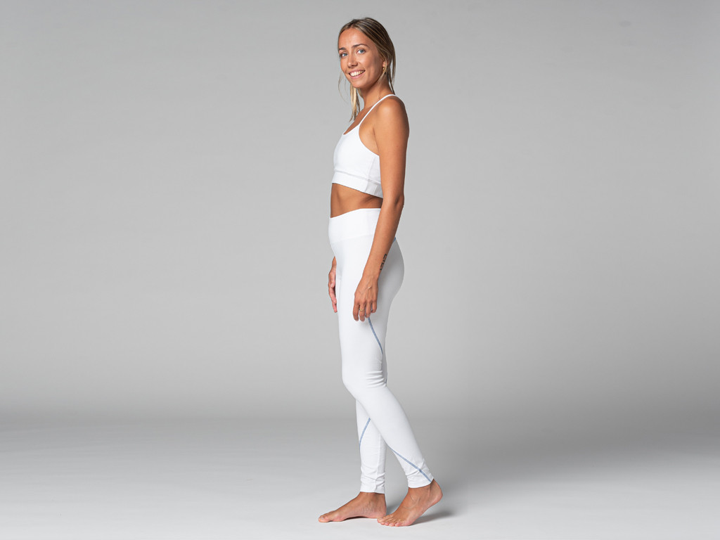 Yoga-Leggings Sport – Bio Weiß
