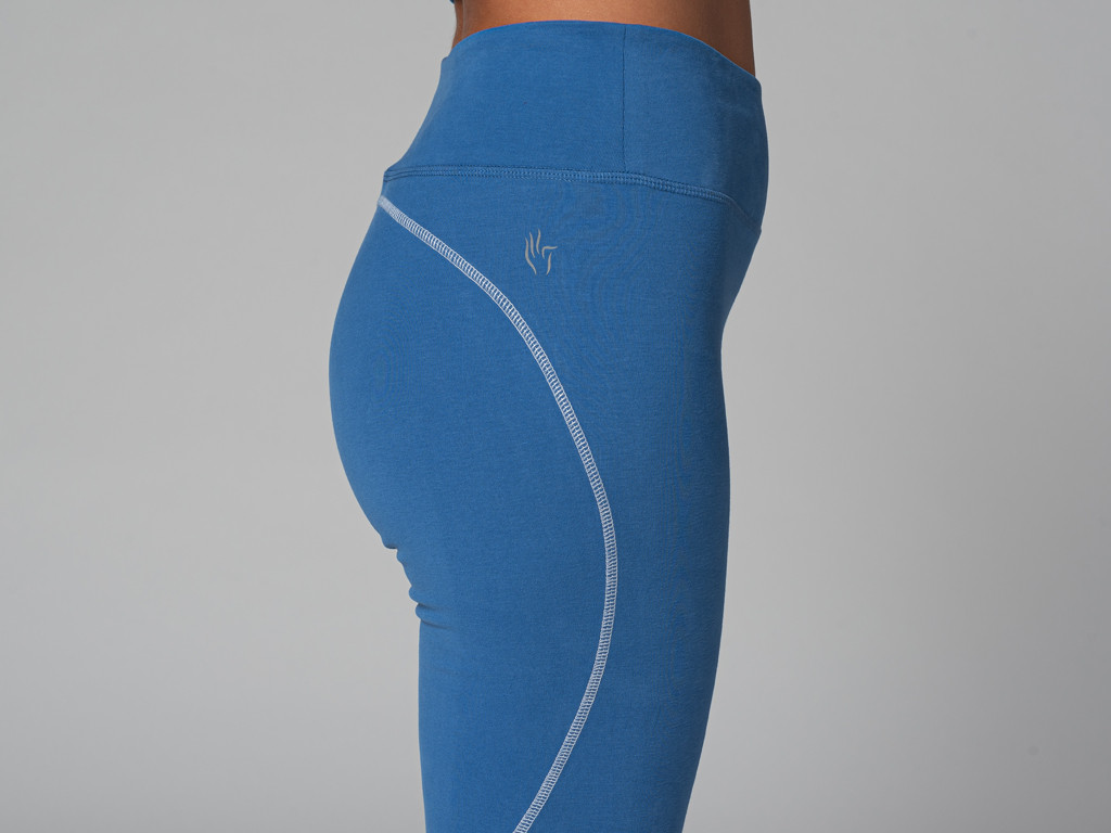 Yoga-Leggings Sport – Bio Warmes Blau