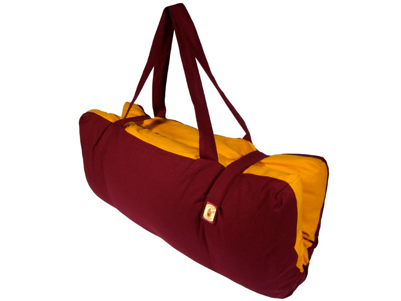 Zabuton transportable 100% coton Bio Bordeaux & Safran