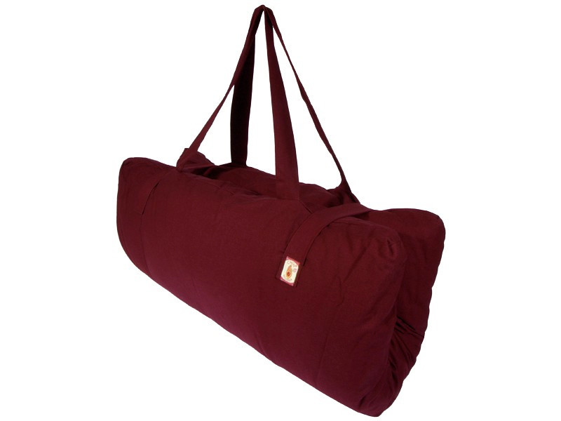 Zabuton transportable 100% coton Bio Bordeaux uni
