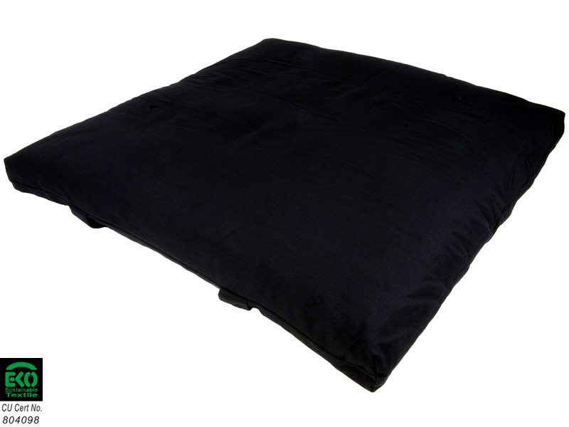 Transportable Zabuton 100% Organic cotton Black