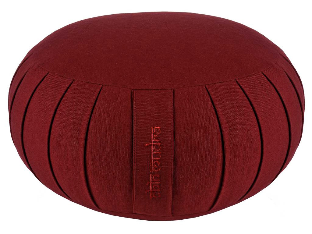 Zafu Confort 100% algodón orgánico - Espelta Burdeos