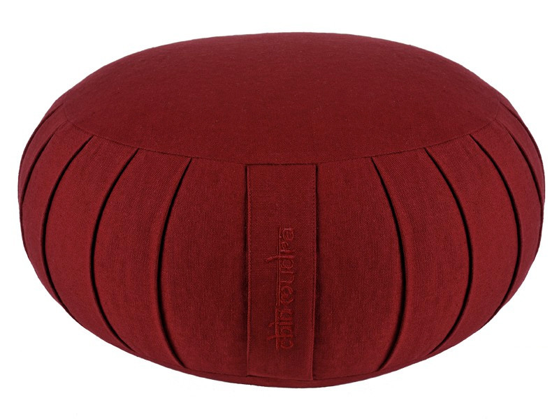 Zafu Confort 100% coton Bio - Kapok Bordeaux