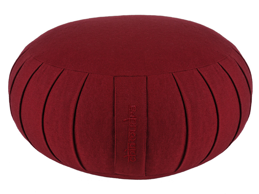 Zafu Confort 100% coton Bio - Kapok Bordeaux - Presque Parfaits