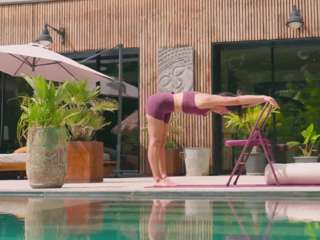 Article de Yoga Chaise de Yoga Standard 2 Barres Grise Lot de 4